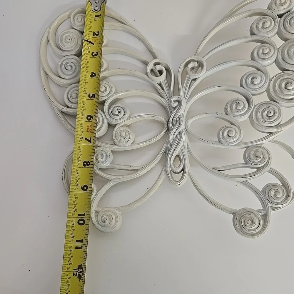 Vintage 1975 Burwood Butterfly 1629 Wall Hanging White Patio‎ Decor